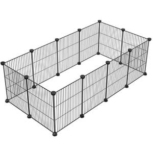 lot 9057 image: LURIVA DIY Small Animal Pet Playpen, Guinea Pig Cages, Rabbit Playpen, Dog Puppy Playpen, Indoor Portable Metal Wire Yard Fence, 15 X 12 Inch, 12 Panels, Black