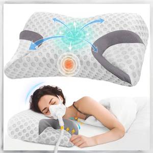 lot 9103 image: IKSTAR 3.0 Memory Foam Pillow for CPAP Side Sleeper - CPAP Pillow for All CPAP Masks User, Nasal Pillows for Side Back Sleepers - Reduce Air Leaks & Mask Pressure