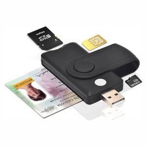 lot 10150 image: Aiyingmei CAC Smart Card Reader, 5 in 1 DOD Military USB SIMSDTFIDIC Card Adapter Compatible with Windows, LinuxUnix, MacOS X