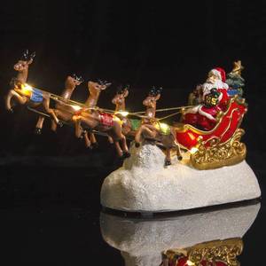 lot 10157 image: Santas Sleigh and Reindeer Assortment - Christmas Reindeer Car with LED Light UP
