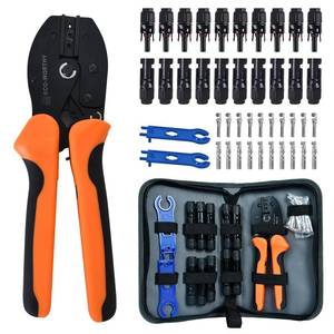 lot 10173 image: ECO-WORTHY Solar Crimper Tool Kit 13 PCS Solar Tools - a Crimper, 10 Pairs of Solar Connectors, 2 Pairs of Solar Connector Spanner Wrench for Solar Panel Cable Assembly and Installation