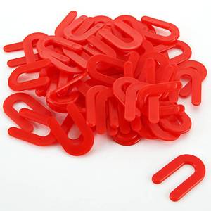 lot 10181 image: Red 300 Pack Horseshoe Shims Tile Spacers, 18 Inch Plastic Shims Structural Horseshoe U Shape, Plastic Horseshoe Shims for Leveling (300 pcs, Red, 18 Inch)