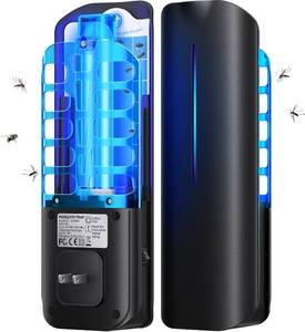 lot 10184 image: Flying Insect Trap Plug in Mosquito Bug Zapper Indoor Gnat Moth Catcher with 9W Night UV Light, 10 Sticky Glue Board Refills for Home Office
