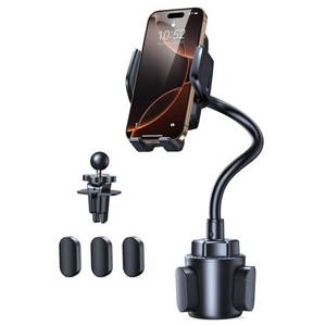 lot 10187 image: TECKNET Universal Car Cup Phone Holder Adjustable Cradle Car Mount with Air Vent Phone Mount &amp Extra Grip Pads for iPhone, Samsung, All Smartphone