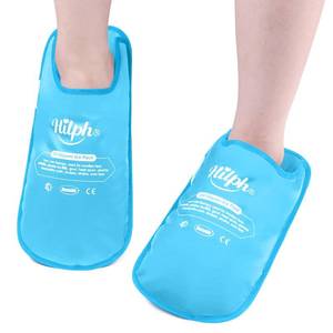 lot 10222 image: Hilph Foot Ice Pack Slippers for Plantar Fasciitis 2 Packs, Reusable Hot Cold Packs Gel Ice Slipper for Foot and Broken Toes, Gout, Foot Surgery, Neuropathy, Diabetic, Swollen (Light Blue)