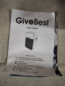 lot 5302 image: Give Best. Wall Heater