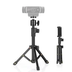 lot 6010 image: BILIONE Webcam Tripod Stand, for Logitech Webcam C920 C922 C930e C920S C920 C615 C960 C920x BRIO 4K NexiGo N60, Extendable Stand for Desk, Lightweight Mini Webcam Tripod with 14 Thread
