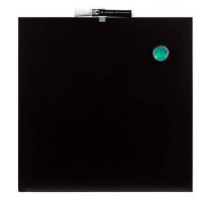 lot 6029 image: U Brands Magnetic Chalkboard, 14x14, Frameless, Premium Matte Surface, includes Marker and Magnet