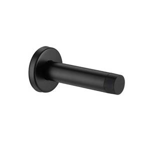lot 6031 image: JQK Door Stopper Black, 304 Stainless Steel Thicken 1mm Sound Dampening Door Stop Bumper Wall Protetor, Matte Black, DSB5-PB