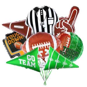 lot 6035 image: Football Party Decorations Football Shaped Foil Balloons,Touchdown Balloons for Football Birthday Party Football Game Tailgate Party Decorations