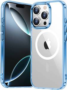 lot 6058 image: Temdan Designed for iPhone 16 Pro Case, Compatible with MagsafeAnti-YellowingMilitary-Grade Protection Shockproof Protection Slim Cover, Blue