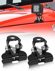 lot 6069 image: Northyun Led Hood Light Mounts, Universal Led Light Bar Mounting Brackets 304 Stainless Steel Hood Clamp Lights Mounts, Black