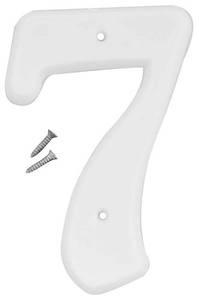lot 6075 image: Hy-Ko Products 30307 Plastic House Number 7 (Seven), 6 High, White