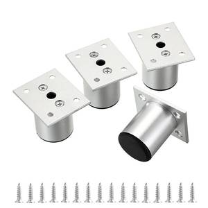 lot 6087 image: Sumnacon 4PCS Aluminium Alloy Furniture Legs - Round Adjustable Sofa Legs Furniture Cabinet Legs, 2 Inch Funiture Feet for Cabinet Desk Table Chair Sofa Bed, Silver