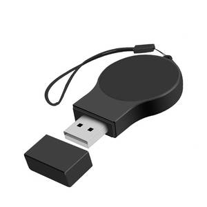 lot 6090 image: Portable Samsung Galaxy Watch 7 6 5 Charger USB Travel Cordless Wireless Charger Keychain for Samsung Galaxy Watch 7 Ultra 6 Classic 5 Pro Watch 4 Classic Watch 3 & Active 2 Accessories (Black)