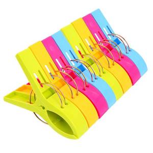 lot 6094 image: Danmu Beach Towel Clips, Beach Clips, Towel Clips for Beach Chairs Cruise, Heavy Duty Clothes Pins-Keep Your Towel from Blowing Away, Beach Accessories for Vacation Must Haves (Multicolor-8pcs)