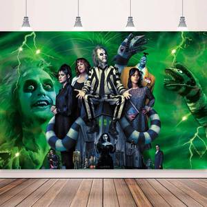 lot 6101 image: Beetle Horror Halloween Party Decorations Backdrop Banner Scary Creepy Halloween Theme 5x3ft Photo Backdrop for Horror Birthday Party Decorations and Supplies