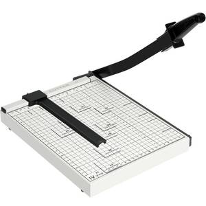 lot 6106 image: Optomni 12-Inch Paper Cutter, Heavy Duty Guillotine Paper Cutter with 10 Sheet Capacity, Ideal Paper Trimmer for Classroom, Cardstock, Art Projects, and Office Use