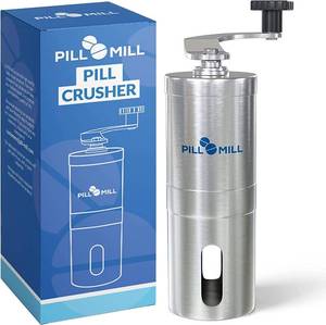 lot 6111 image: Pill Mill Pill Crusher - Crushes Multiple Tablets to a Fine Powder - Metal Pill Grinder - Tablet Pulverizer Suitable for Travel - Great Feeding Tube use and Pets