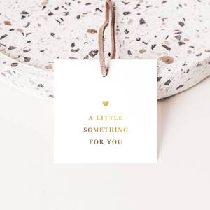 lot 6127 image: 50 Gold Foil Thank You Gift Tags by ThreeKin, 2.5 x 2.5 Elegant Pre-Punched Hole Hanging Tags for Gifts & Favors - Perfect for Weddings, Baby Showers, Parties, Holidays, Anniversaries, Celebrations