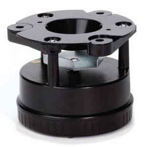 lot 6140 image: Moultrie All-in-One Deer Feeder Timer Kit  Metal Spin Plate  Easy Setup  Adjustable Mount, Black