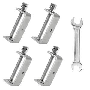 lot 6171 image: Eunenete 304 Heavy Duty Stainless Steel C Clamps 2 12 Inch Tiger Clamp Woodworking Clamp,Features Stable Wide Jaws and Protective Pads (4 Pcs)
