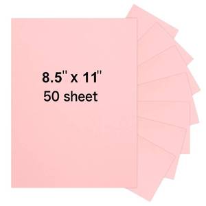 lot 6175 image: 50 Pieces 8.5 x 11 Pink Cardstock, Heavyweight Cardstock Sheets Blank Invitation Paper Greeting Cards Printable, 74lb Cover 200 GSM