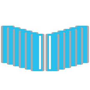 lot 6179 image: PATIKIL Guided Reading Strips, 12 Pieces Tracking Highlight Colored Overlay Strips Bookmark Dyslexia Reading Teaching Tools for Children Classroom Teacher, Blue