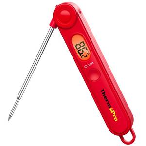 lot 6199 image: ThermoPro TP03B Digital Meat Thermometer for Cooking, Instant Read Thermometer with Backlight, Kitchen Food Thermometer for Grill Smoker BBQ Oil Deep Fry Candy Bread Coffee with Pop-up Meat Probe