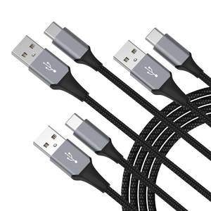 lot 6200 image: Hrbzo USB C Cable 3-Pack(3ft6ft6ft), USB A to USB C Fast Charger Cord Nylon Braided Compatible with 15PlusProPro Max��Galaxy S22 S21 A51 S10 S9, and Other USB C Devices-Black