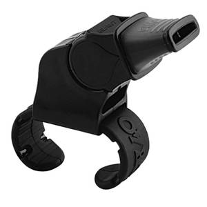 lot 6202 image: Fox 40 Sonik Blast CMG Fingergrip Pealess Whistle - Black