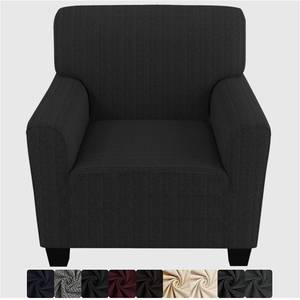lot 6221 image: ZNSAYOTX Chair Slipcovers with Arms for Living Room High Stretchy Spandex Pet Friendly Armchair Furniture Protection Covers (Black, Chair)