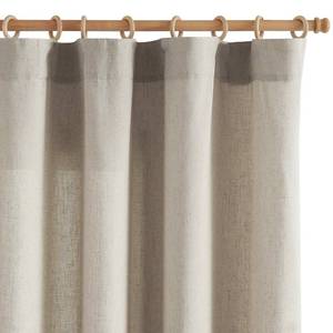 lot 6228 image: jinchan Soft Linen Curtains, Tan Curtains 96 Inches Long, Light Filtering Farmhouse Curtains for Living Room Bedroom, Dark Taupe Curtains Back Tab Top Set 2 Panels (W50 x L96, Tan)