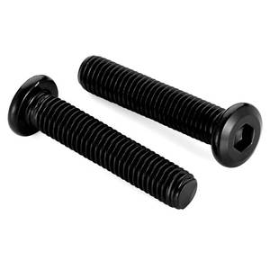 lot 6235 image: M8 x 60mm Socket Cap Allen Bolts, Flat Round Head Socket Cap Screws, Furniture Screws, Carbon Steel, Full Thread, Black Oxide Finish, 10 PCS