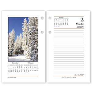lot 6241 image: AT-A-GLANCE 2023 Daily Desk Calendar Refill, 3-12 x 6, Standard, Loose Leaf, Photographic (E41750)