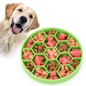 lot 6246 image: Pawow Slow Feeder Dog Bowls, Silicone Dog Bowl with Suction Cup, Dog Puzzle Feeder Interactive for Bloat Prevention, Slow Feeding Dog Bowl Pet for Large, Medium, Small Breed Dogs (Green)