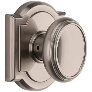 lot 6258 image: Baldwin Prestige Carnaby HallCloset Doorknob in Satin Nickel - Retail $164.95