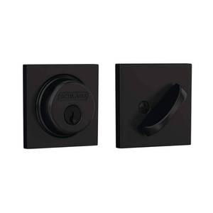 lot 6259 image: B60 Series Collins Matte Black Single Cylinder Deadbolt Certified Highest for Security and Durability