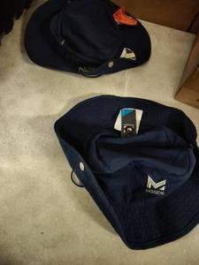 lot 6260 image: Mission. Sun HatDark Blue Size Unknown 2 Pack