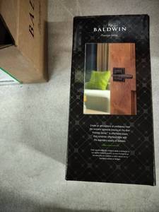 lot 6262 image: Baldwin. Presteige Series Door Handle Black 2 Pack