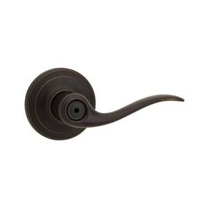 lot 6293 image: Kwikset Tustin Venetian Bronze Privacy Lockset ANSIBHMA Grade 2 1-34 - Retail $149.56