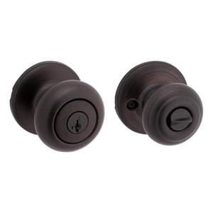 lot 6295 image: Kwikset 400CV 11P SMT CP K6 V2 Security Cove Entry Lockset Venetian Bronze - Quantity 1