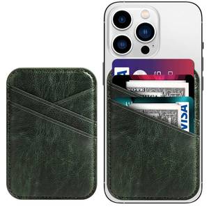 lot 6305 image: Miroddi for MagSafe Wallet, Magnetic Wallet Card Holder for iPhone 1615141312 Series, 0.12�� Invisible Ultra-Thin Magnetic Phone Wallet, 3 Card Slots, Fits 3 Cards, Crazy Horse Leather, Dark Green