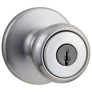 lot 6311 image: Kwikset Tylo Keyed Entry Door Knob in SC - Retail $102.47