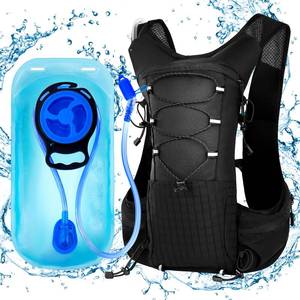 lot 10038 image: Atarni Hydration Pack Water Vest Backpack - 2L Lightweight Hydration Vest Bag with Water Bladder Running Daypack Backpacks for Hiking Cycling Climbing, Camping, Biking Hydropack for Women Men (Black)
