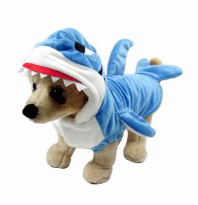 lot 10042 image: Mogoko Funny Dog Cat Shark Costumes, Pet Halloween Christmas, Blue, Size 9.4