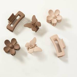 lot 10069 image: 8PCS Hair Clips for Women, Flower Claw Clips for Thick Hair, Non-Slip Hair Accessories with Multi-Styles, Black Color Hair Claw Clips and Variety Pack, Ideal for Girls