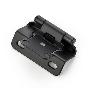 lot 10085 image: Ravinte 50 Pack 25 Pairs Semi-Overlay 12 inch Self-Closing Face Frame Cabinet Hinges Matte Black Half Wrap-Around Kitchen Cabinet Door Hinges Face Mount Cabinet Hardware