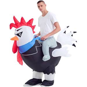 lot 10087 image: Decalare Inflatable Costume For Adults,Ride On Chicken Costume, Halloween Costumes For MenWomen,Funny Blow up Costumes (Suit Rooster)