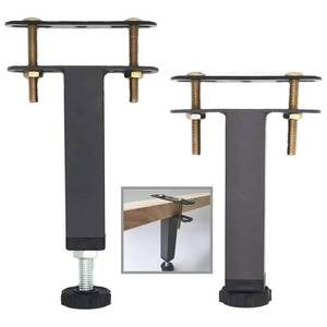 lot 10088 image: ruiru bro 2pcs Adjustable Height Center Support Leg for Bed,Steel Bed Frame Or Wooden Bed Center Support Beam,Center Support for QueenTwinKingFull Bed(Grey, Height7.8 to 10.6 Inch)